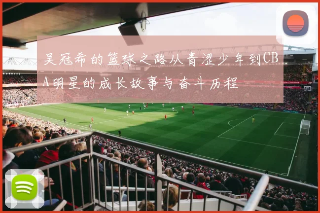 吴冠希的篮球之路从青涩少年到CBA明星的成长故事与奋斗历程